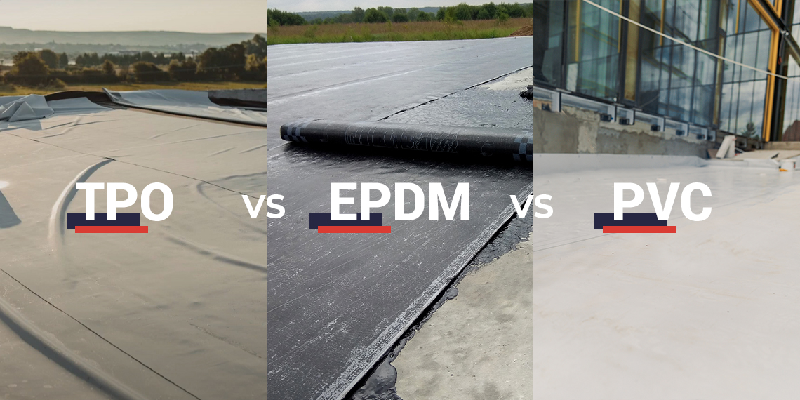 Comparison of TPO vs PVC vs EPDM roofing systems for commercial buildings