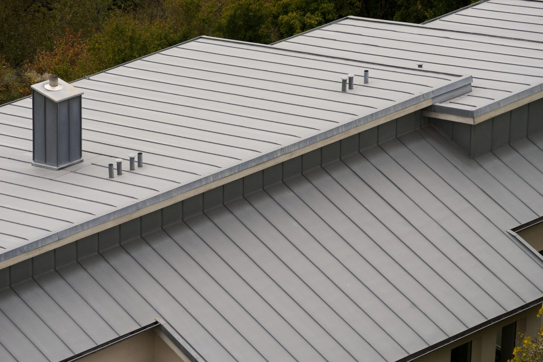metal roof on flat roof