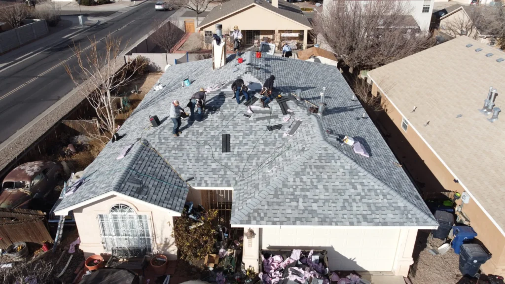 An RMC shingle roof project in Ladera West, Albuquerque