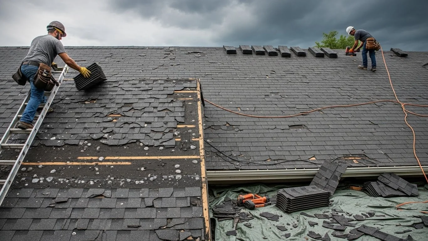Signs you need a new roof after a New Mexico hail strom